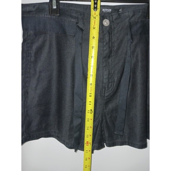 Hudson Womens Black Paper Bag Shorts 27 Linen Lyocell Spandex Tie Waist Pockets - Picture 7 of 7